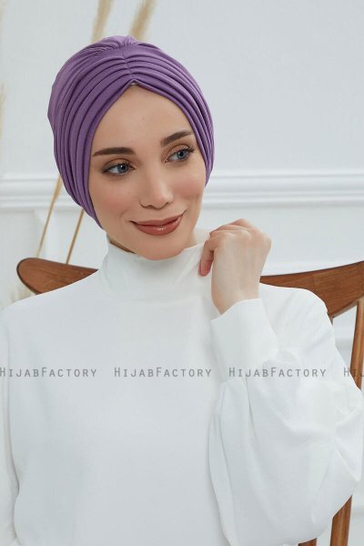 Wilma - Turbante Di Cotone Violet