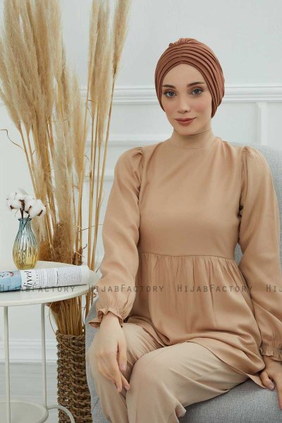 Wilma - Turbante Di Cotone Caramel