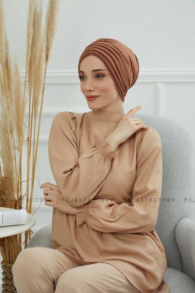 Wilma - Turbante Di Cotone Caramel