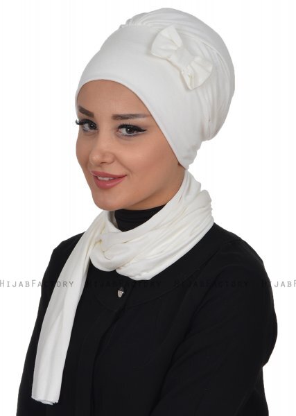 Bianca - Turbante Di Cotone Creme