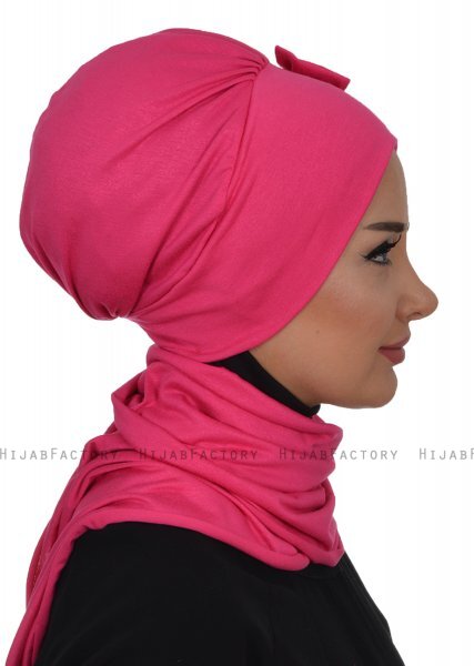 Bianca - Turbante Di Cotone Fucsia