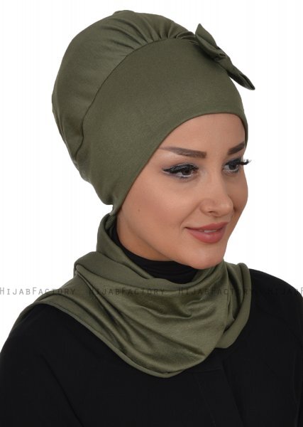 Bianca - Turbante Di Cotone Cachi