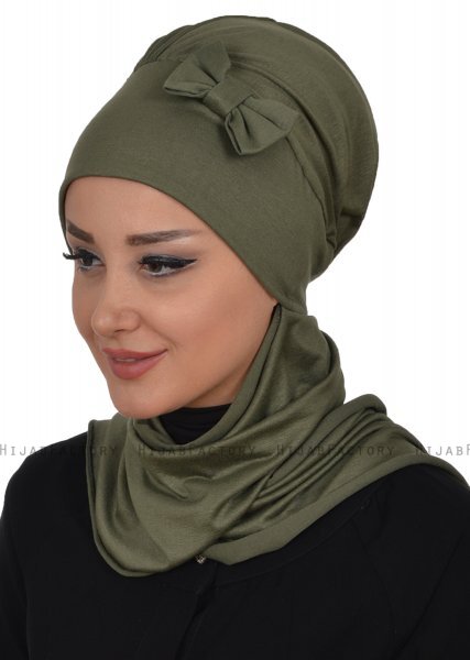 Bianca - Turbante Di Cotone Cachi
