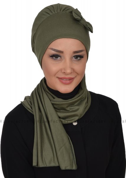 Bianca - Turbante Di Cotone Cachi