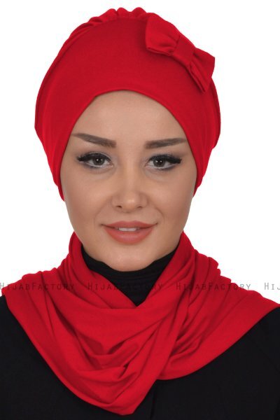 Bianca - Turbante Di Cotone Rosso