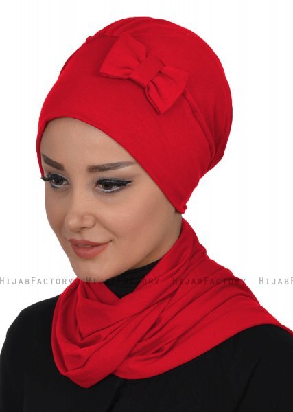 Bianca - Turbante Di Cotone Rosso