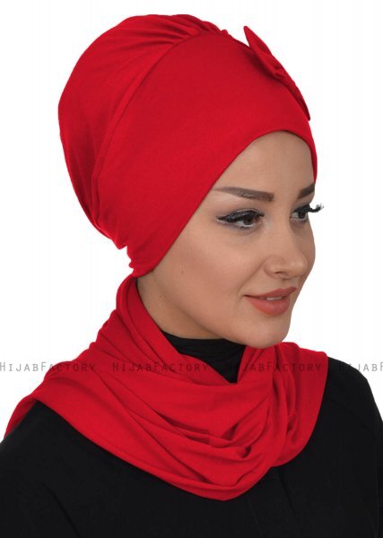 Bianca - Turbante Di Cotone Rosso