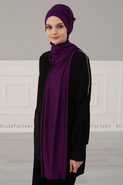 Bianca - Turbante Di Cotone Viola