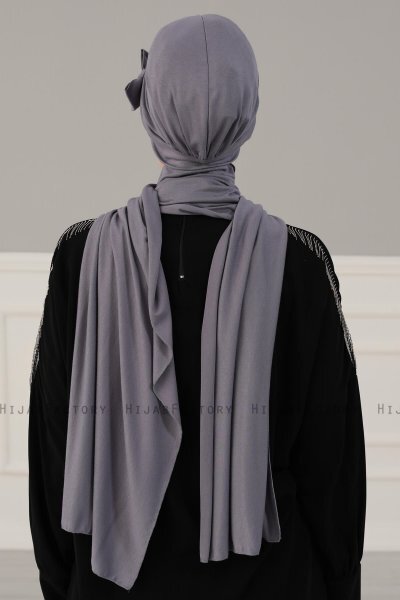 Bianca - Turbante Di Cotone Grigio