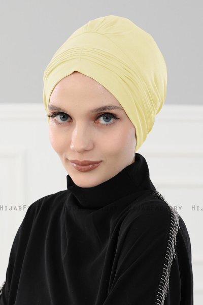 Linda - Turbante Di Cotone Giallo - Ayse Turban