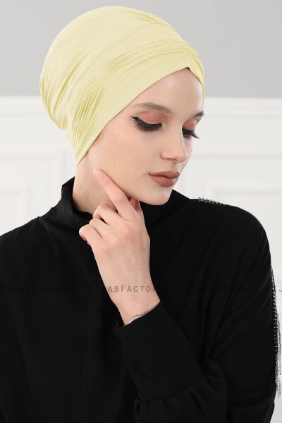 Linda - Turbante Di Cotone Giallo - Ayse Turban
