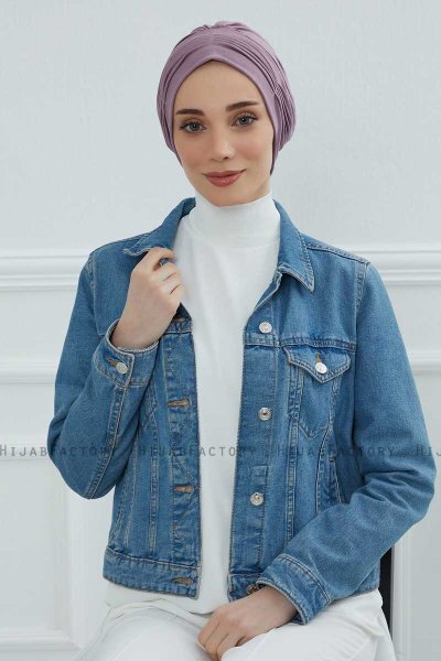 Linda - Turbante Di Cotone Lilac