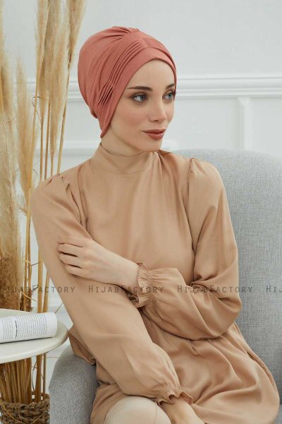 Linda - Turbante Di Cotone Salmone