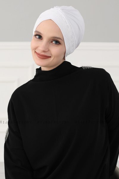Molly - Turbante Pizzo Di Cotone Creme