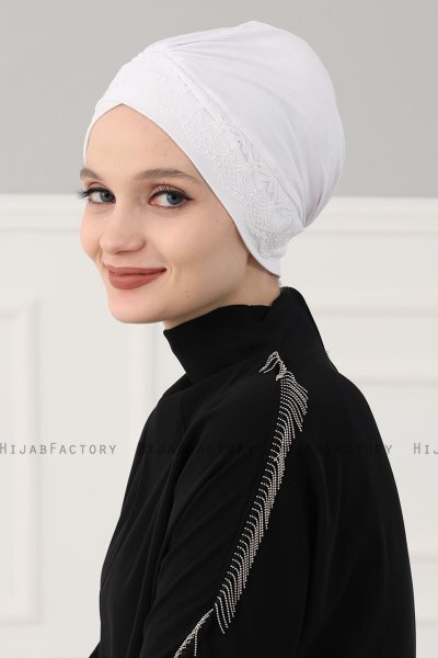 Molly - Turbante Pizzo Di Cotone Creme