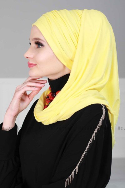 Rebecca - Turbante Di Cotone Giallo - Ayse Turban