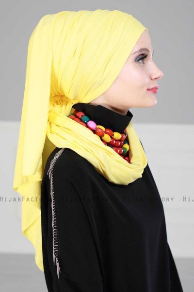 Rebecca - Turbante Di Cotone Giallo - Ayse Turban