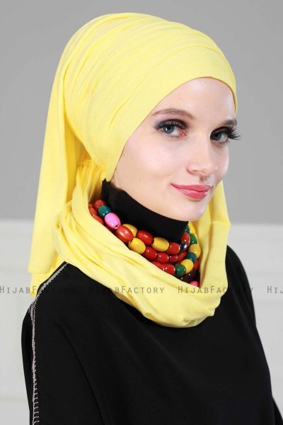 Rebecca - Turbante Di Cotone Giallo - Ayse Turban