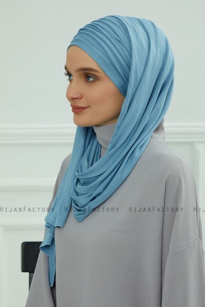 Rebecca - Turbante Di Cotone Sky Blue