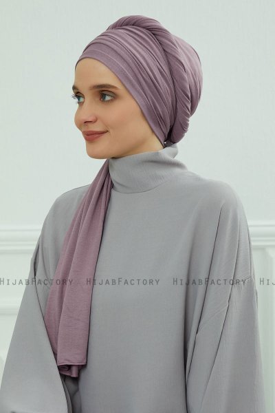 Rebecca - Turbante Di Cotone Lilac