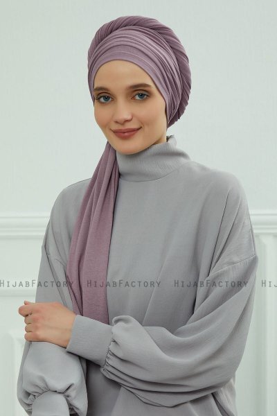 Rebecca - Turbante Di Cotone Lilac