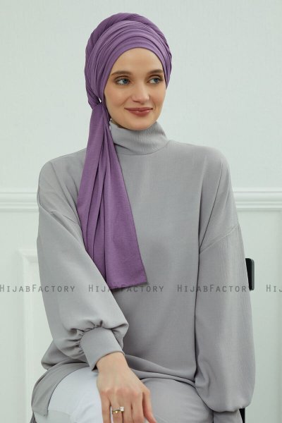 Rebecca - Turbante Di Cotone Violet
