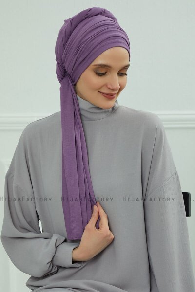 Rebecca - Turbante Di Cotone Violet