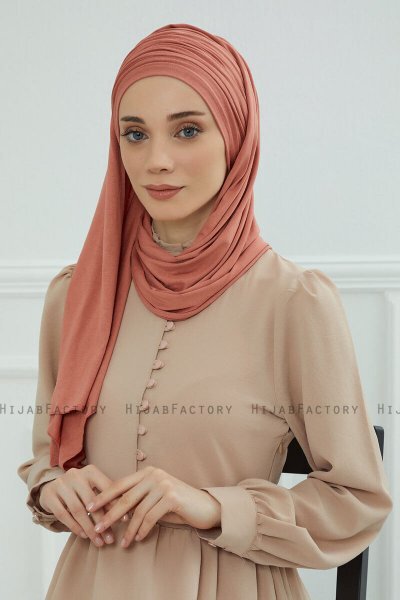 Rebecca - Turbante Di Cotone Salmone
