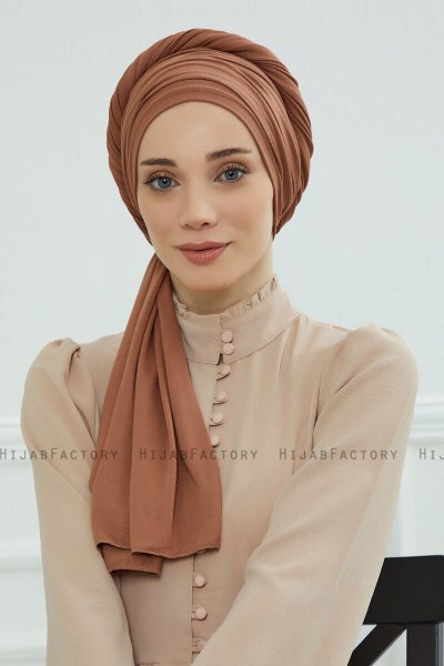 Rebecca - Turbante Di Cotone Caramel