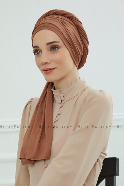 Rebecca - Turbante Di Cotone Caramel