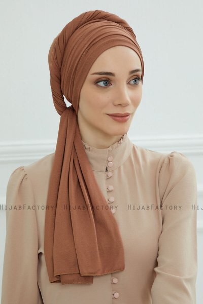 Rebecca - Turbante Di Cotone Caramel