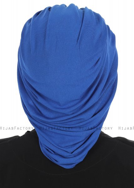 Isabella - Turbante Di Cotone Blu - Ayse Turban