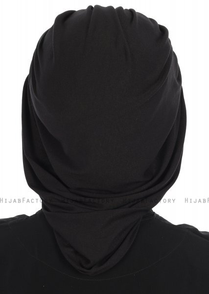 Isabella - Turbante Di Cotone Nero - Ayse Turban