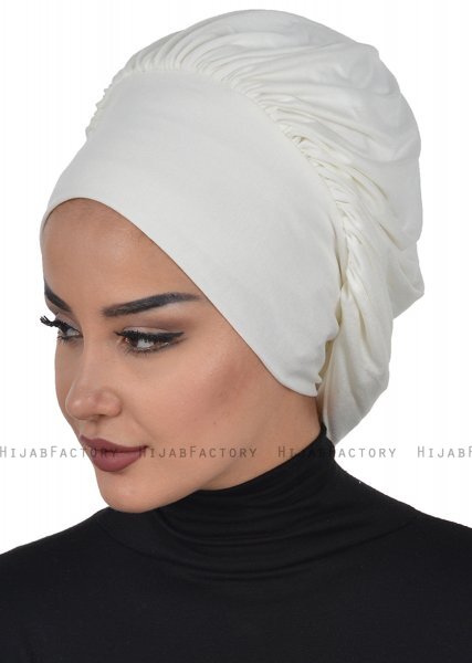 Isabella - Turbante Di Cotone Creme - Ayse Turban