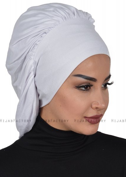 Isabella - Turbante Di Cotone Bianca - Ayse Turban
