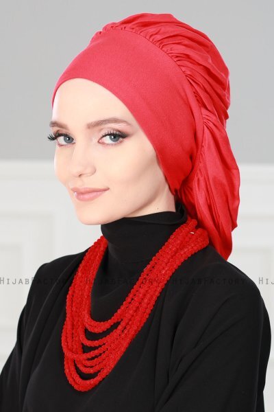 Isabella - Turbante Di Cotone Rosso - Ayse Turban