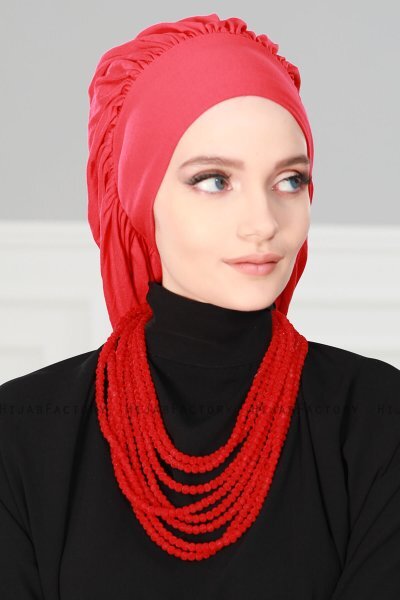 Isabella - Turbante Di Cotone Rosso - Ayse Turban