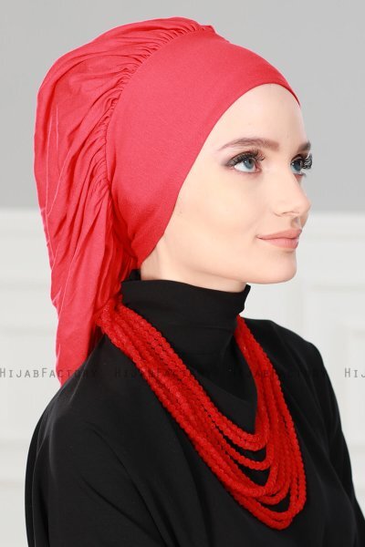Isabella - Turbante Di Cotone Rosso - Ayse Turban