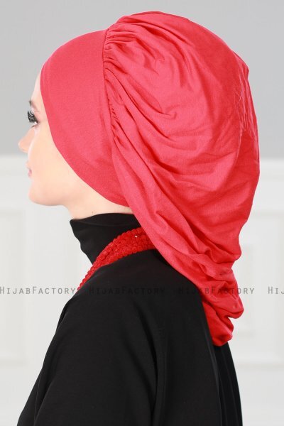 Isabella - Turbante Di Cotone Rosso - Ayse Turban