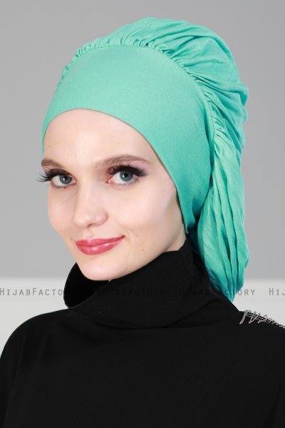 Isabella - Turbante Di Cotone Turchese - Ayse Turban