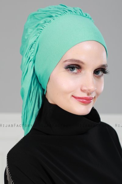 Isabella - Turbante Di Cotone Turchese - Ayse Turban