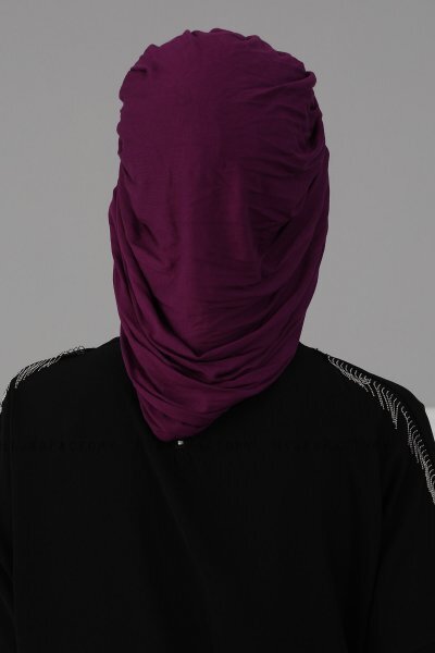 Isabella - Turbante Di Cotone Viola - Ayse Turban