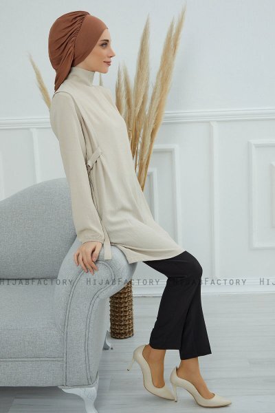 Isabella - Turbante Di Cotone Caramel