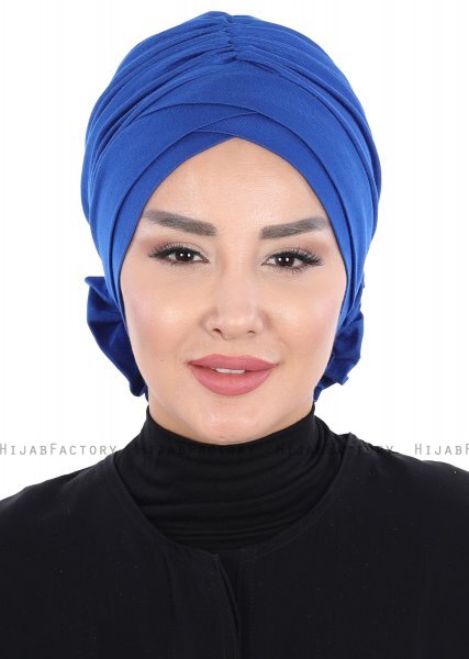 Elisabeth - Turbante Di Cotone Blu