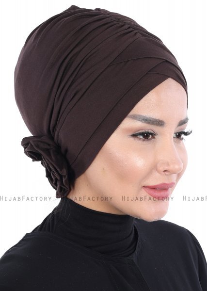Elisabeth - Turbante Di Cotone Marrone