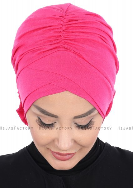Elisabeth - Turbante Di Cotone Fucsia
