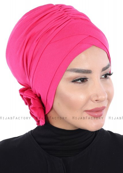 Elisabeth - Turbante Di Cotone Fucsia