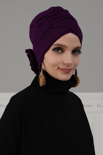 Elisabeth - Turbante Di Cotone Viola