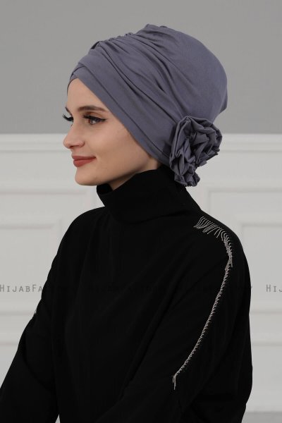 Elisabeth - Turbante Di Cotone Grigio