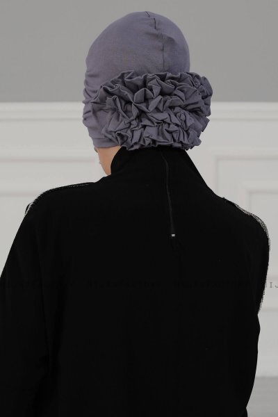 Elisabeth - Turbante Di Cotone Grigio